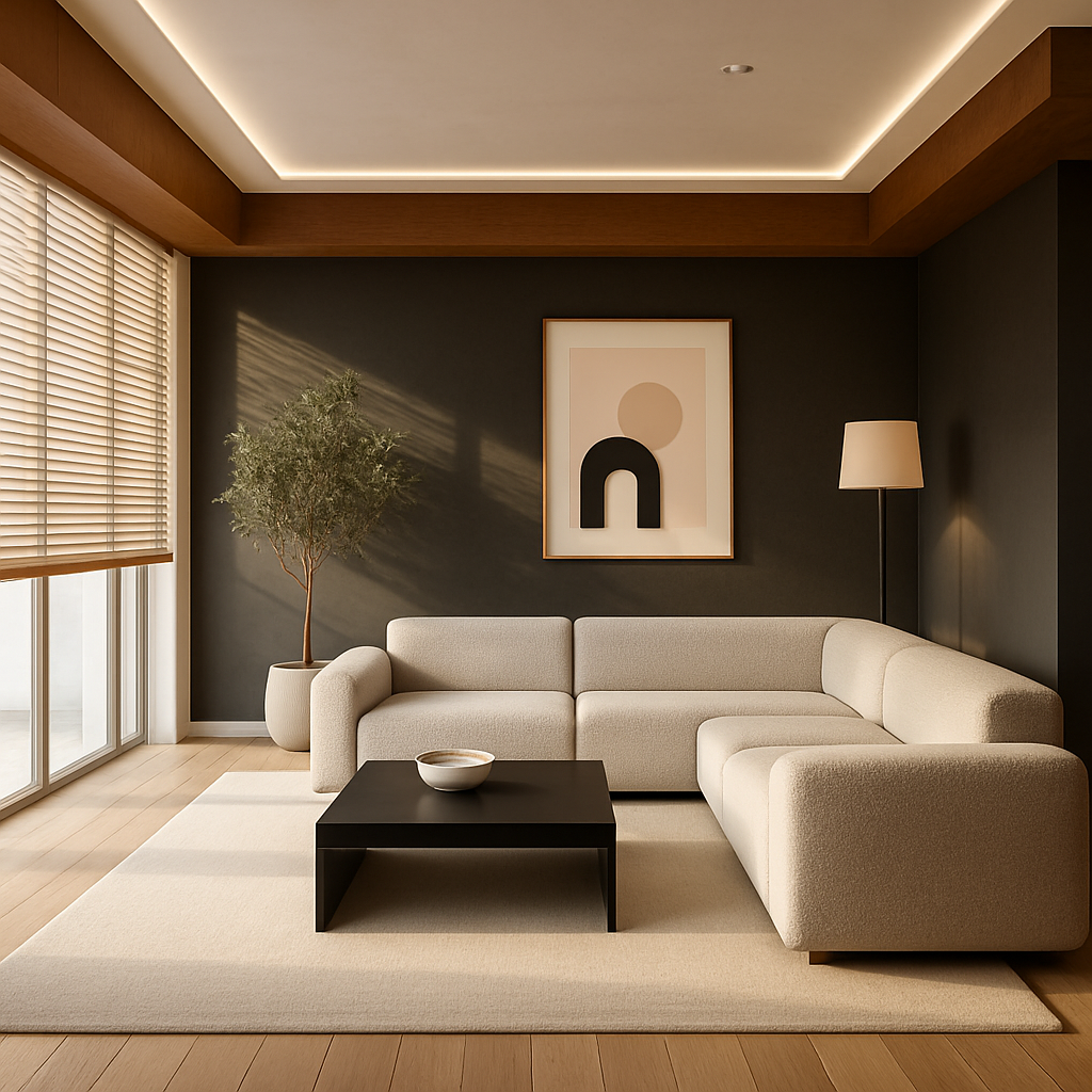 After — Dated living room → Modern Minimalist