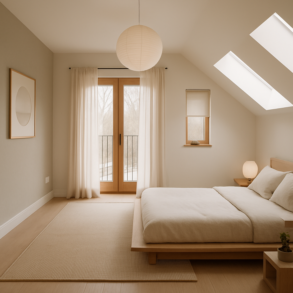 After — Sparse attic → Japandi